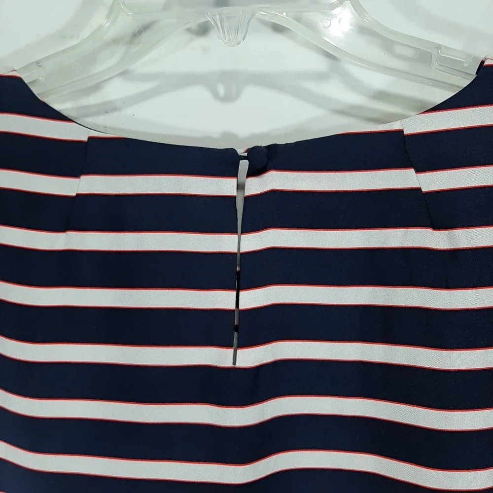 J. Crew navy stripe silk dress 2 - Picture 11 of 13